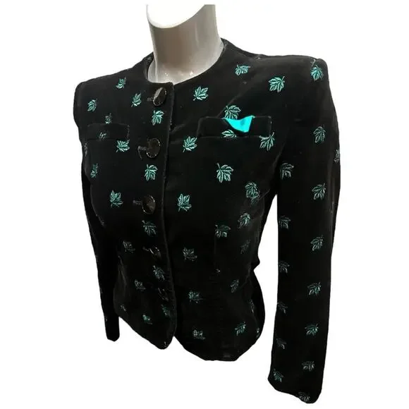 GUY LAROCHE PARIS COUTURE Velvet Embroidered Jacket